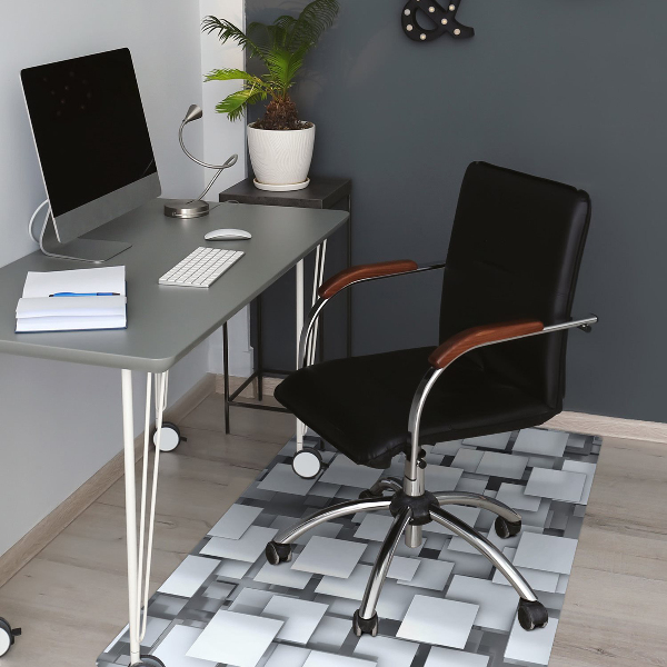 Alfombra para silla de escritorio Bloques grises