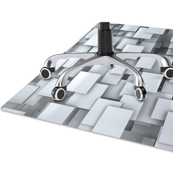 Alfombra para silla de escritorio Bloques grises