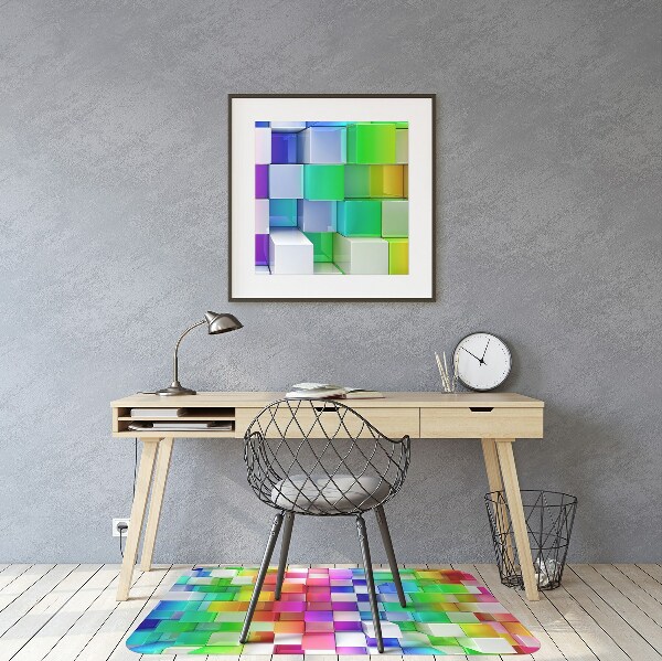 Alfombra para silla de escritorio Abstracción colorida