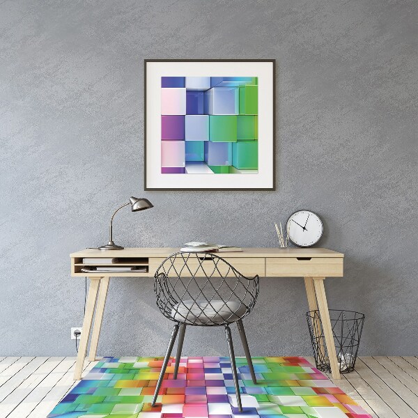 Alfombra para silla de escritorio Abstracción colorida