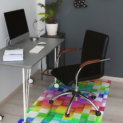 Alfombra para silla de escritorio Abstracción colorida