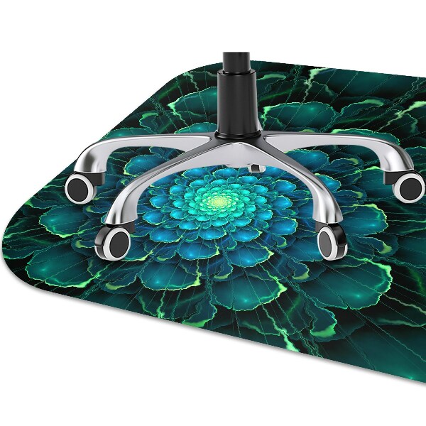 Alfombra para silla de escritorio Flor verde