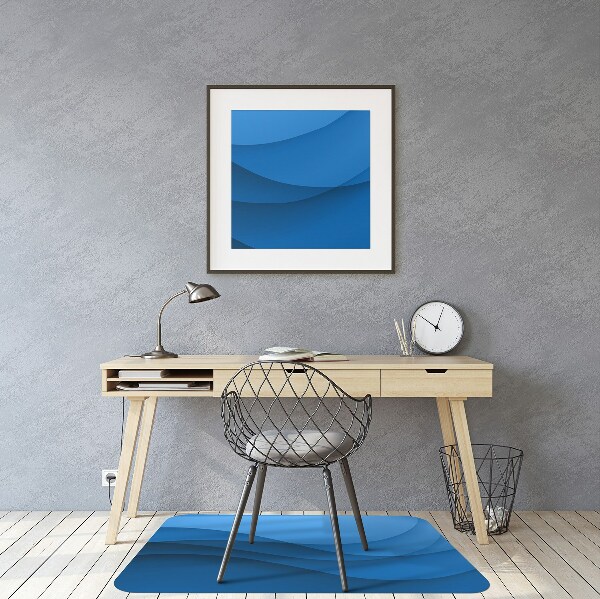 Alfombra silla ordenador Cruce azul