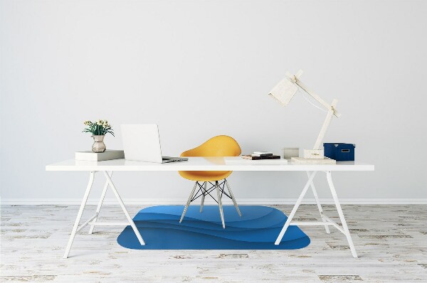 Alfombra silla ordenador Cruce azul