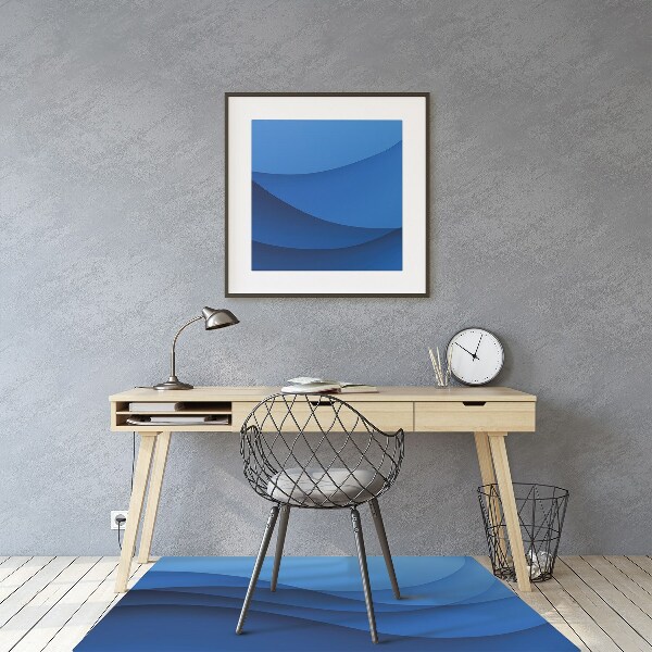 Alfombra silla ordenador Cruce azul