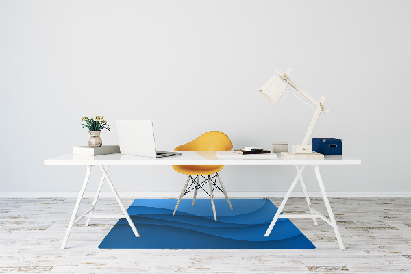 Alfombra silla ordenador Cruce azul