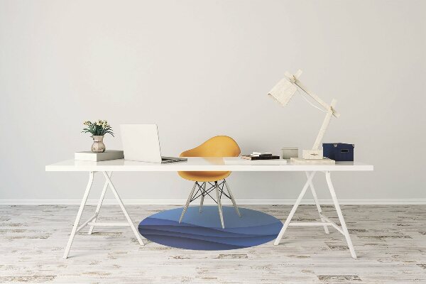 Alfombra silla ordenador Cruce azul