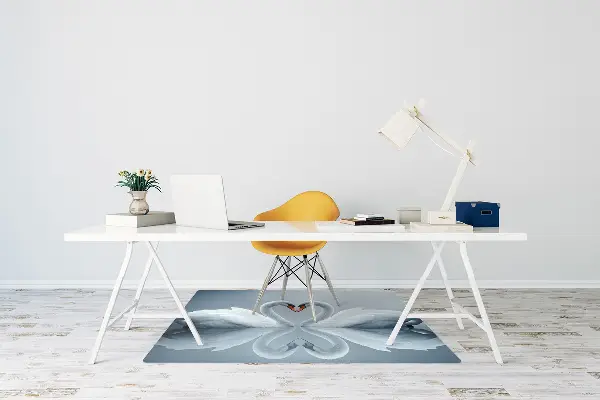 Alfombrilla para silla de escritorio Cisnes