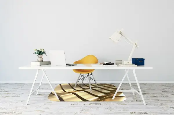Alfombra para silla de escritorio Elementos dorados