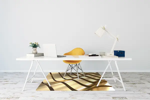 Alfombra para silla de escritorio Elementos dorados