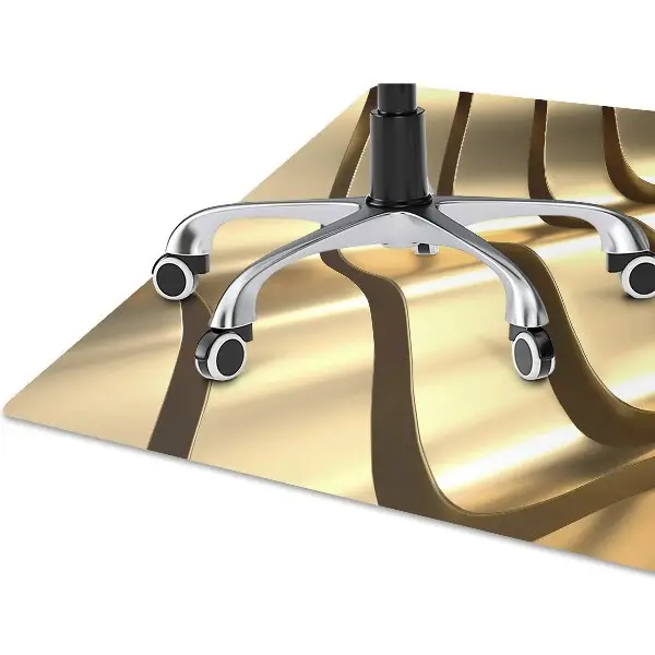 Alfombra para silla de escritorio Elementos dorados