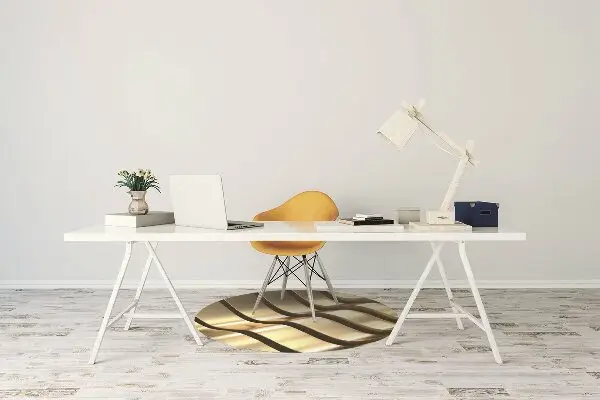 Alfombra para silla de escritorio Elementos dorados