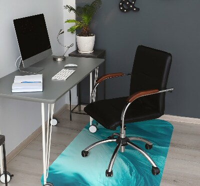 Alfombra para silla de escritorio Plumas azules