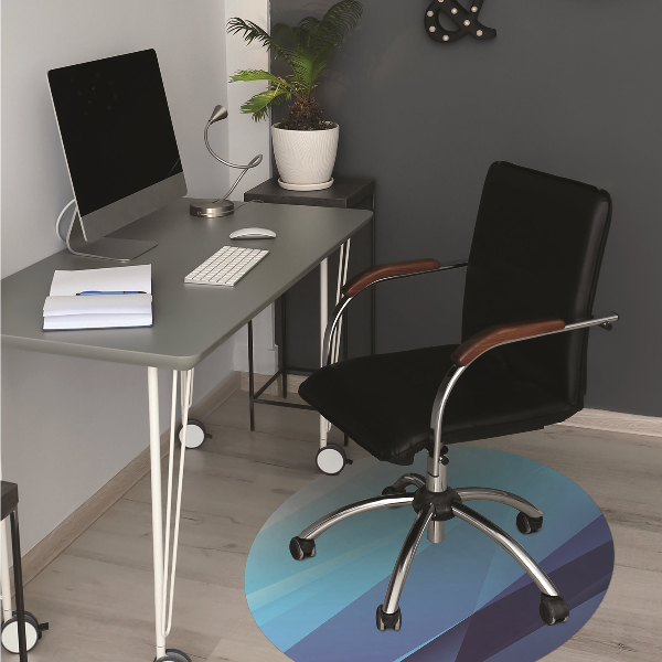 Alfombra para silla de escritorio Transición azul