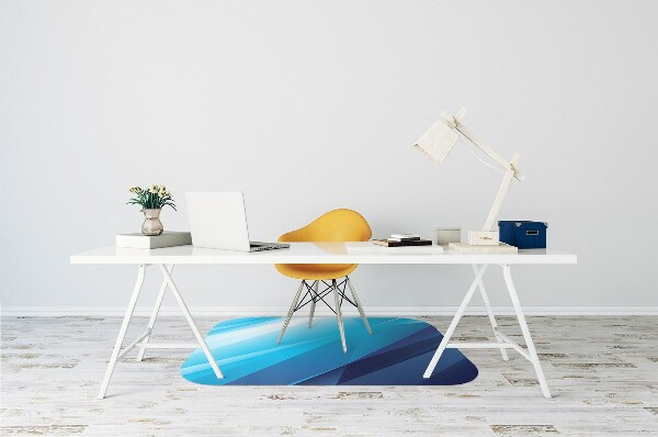 Alfombra para silla de escritorio Transición azul