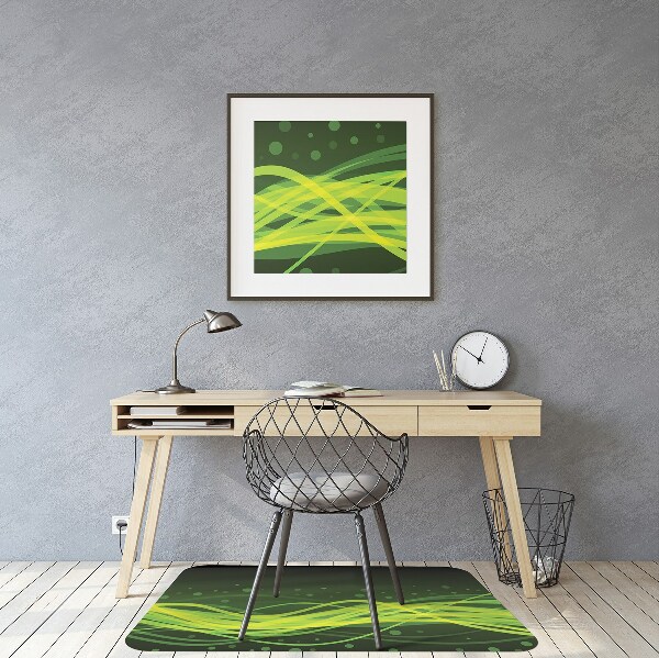 Alfombra para silla de escritorio Rayas verdes