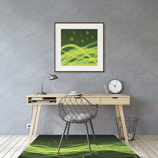 Alfombra para silla de escritorio Rayas verdes