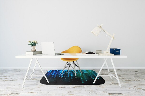Alfombra silla ordenador Partículas azules
