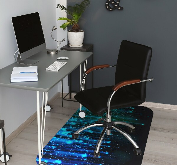 Alfombra silla ordenador Partículas azules