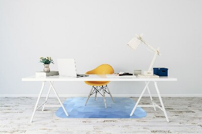 Alfombrilla para silla de escritorio Abstracción azul