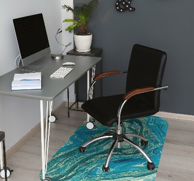 Alfombra silla escritorio Abstracción azul