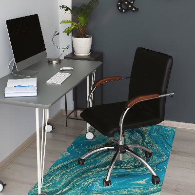 Alfombra silla escritorio Abstracción azul