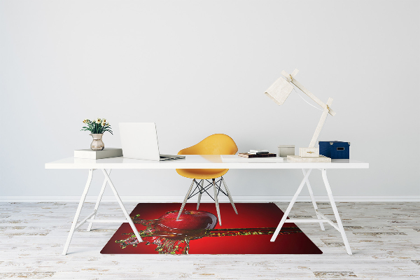 Alfombrilla para silla de escritorio Manzana roja