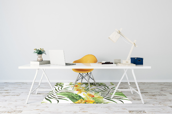 Alfombrilla para silla de escritorio Hoja exótica