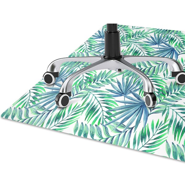 Alfombra silla ordenador Hojas pintadas