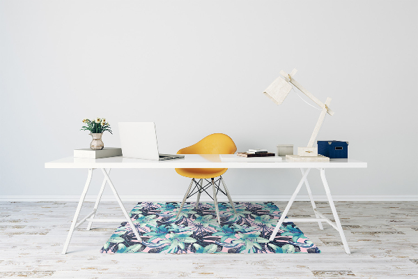 Alfombra silla ordenador Lirios pintados