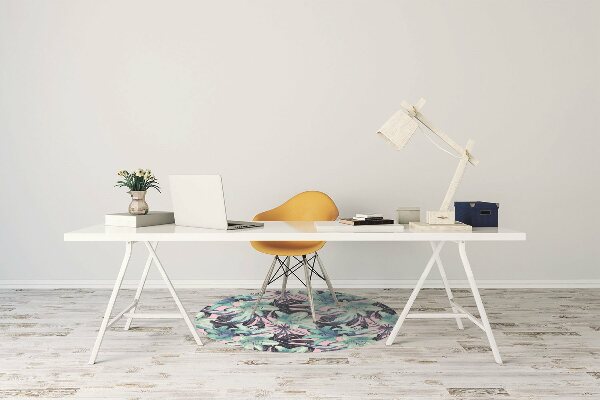Alfombra silla ordenador Lirios pintados