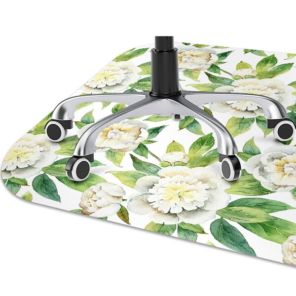 Alfombra silla ordenador Peonías