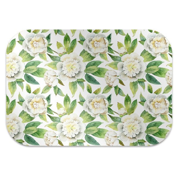 Alfombra silla ordenador Peonías