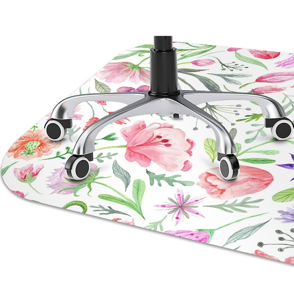 Alfombra silla escritorio Flores pintadas