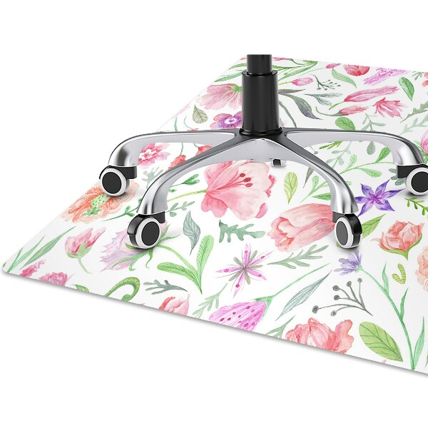 Alfombra silla escritorio Flores pintadas