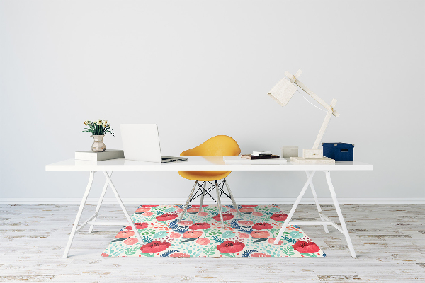 Alfombrilla para silla de escritorio Flor de semilla de amapola