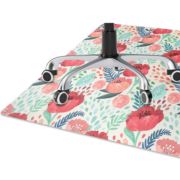 Alfombrilla para silla de escritorio Flor de semilla de amapola