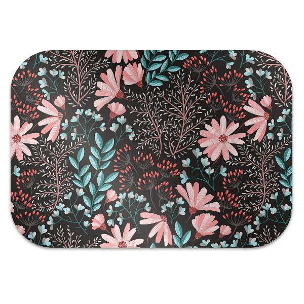 Alfombra para silla de escritorio Flores vintage