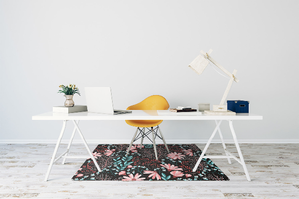 Alfombra para silla de escritorio Flores vintage