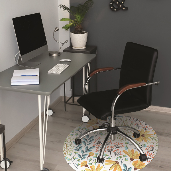 Alfombra para silla de escritorio Imagen floral