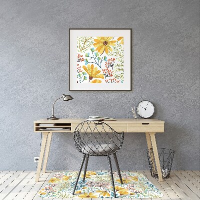 Alfombra para silla de escritorio Imagen floral