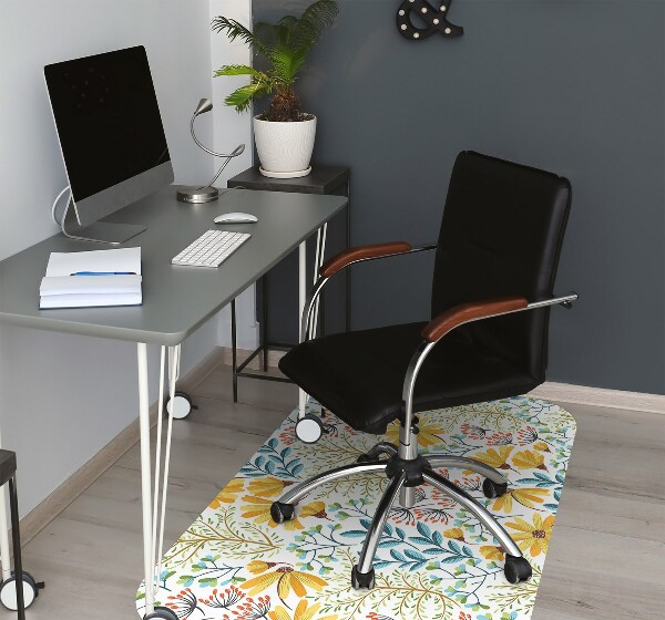 Alfombra para silla de escritorio Imagen floral