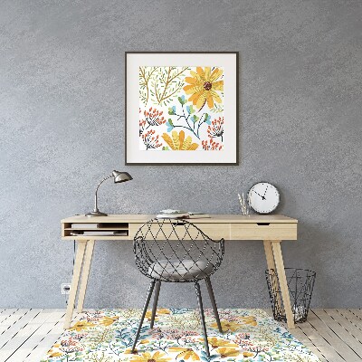 Alfombra para silla de escritorio Imagen floral