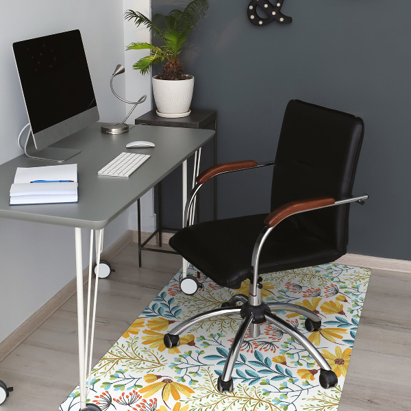 Alfombra para silla de escritorio Imagen floral