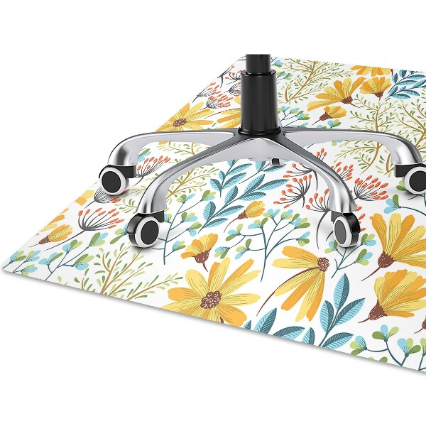 Alfombra para silla de escritorio Imagen floral