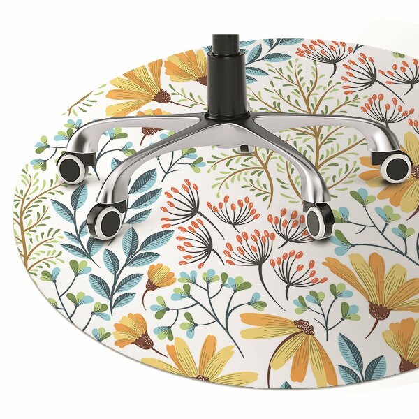 Alfombra para silla de escritorio Imagen floral