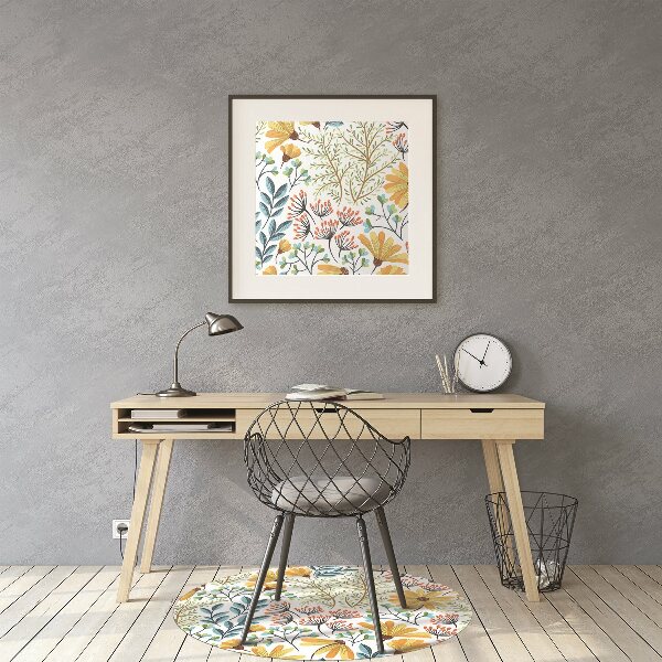 Alfombra para silla de escritorio Imagen floral