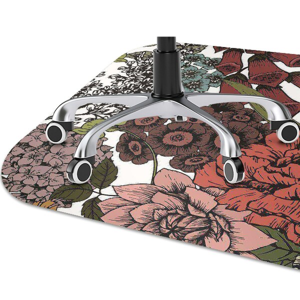 Alfombra para silla de escritorio Flores de otoño