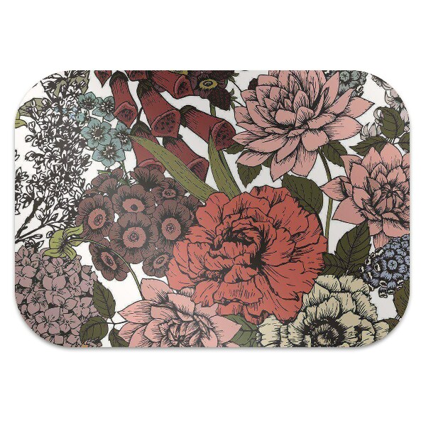 Alfombra para silla de escritorio Flores de otoño