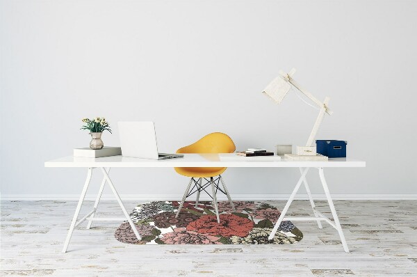 Alfombra para silla de escritorio Flores de otoño